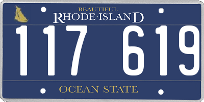 RI license plate 117619