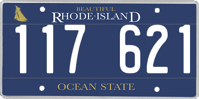 RI license plate 117621