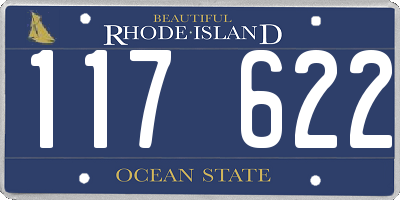 RI license plate 117622