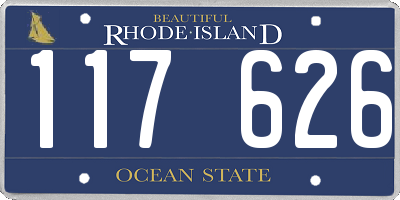 RI license plate 117626