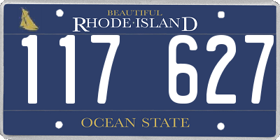 RI license plate 117627