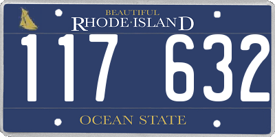 RI license plate 117632