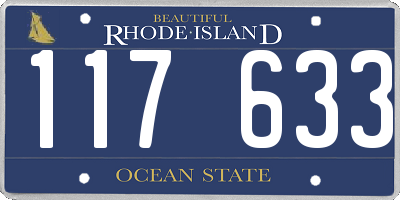 RI license plate 117633