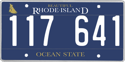 RI license plate 117641