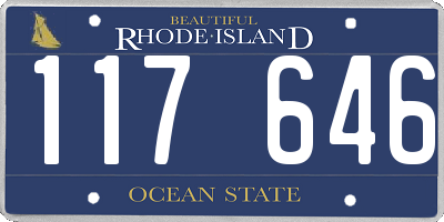 RI license plate 117646