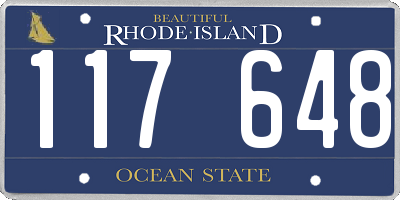 RI license plate 117648