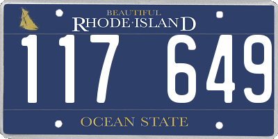RI license plate 117649