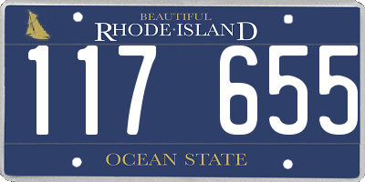 RI license plate 117655