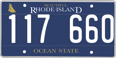 RI license plate 117660