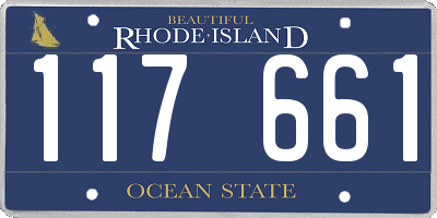 RI license plate 117661