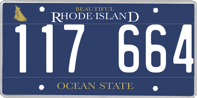 RI license plate 117664
