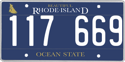 RI license plate 117669