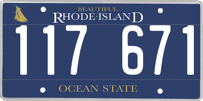 RI license plate 117671