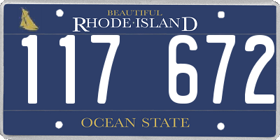 RI license plate 117672