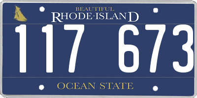 RI license plate 117673
