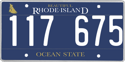 RI license plate 117675