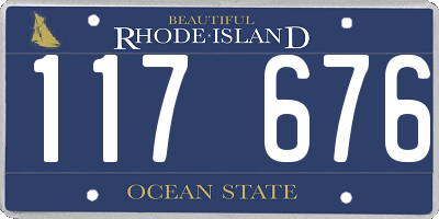 RI license plate 117676
