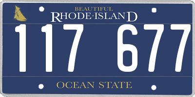 RI license plate 117677