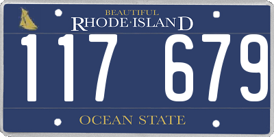 RI license plate 117679