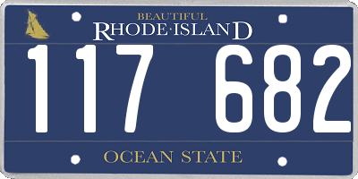 RI license plate 117682