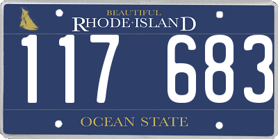 RI license plate 117683