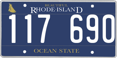 RI license plate 117690