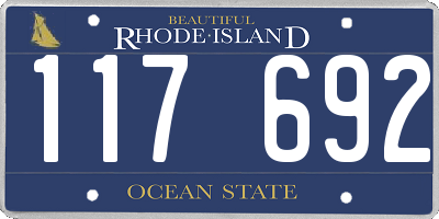 RI license plate 117692