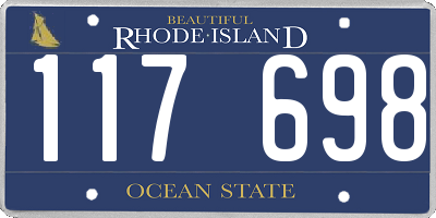 RI license plate 117698