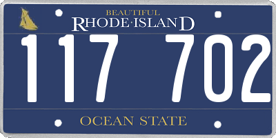 RI license plate 117702