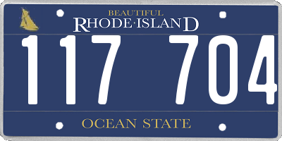 RI license plate 117704