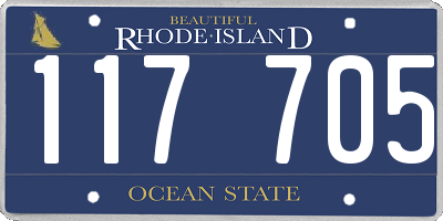 RI license plate 117705