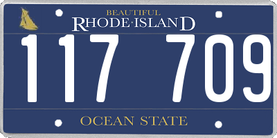 RI license plate 117709