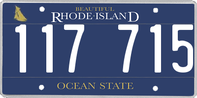 RI license plate 117715