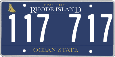 RI license plate 117717