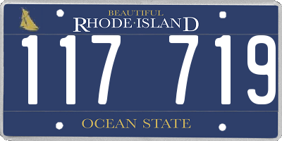 RI license plate 117719