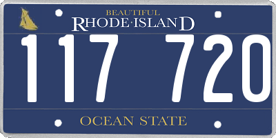 RI license plate 117720
