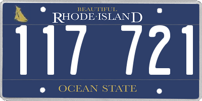 RI license plate 117721