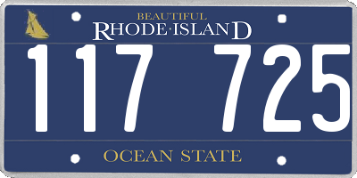 RI license plate 117725