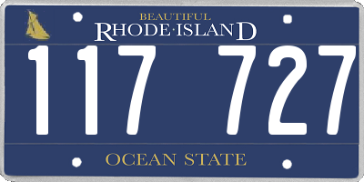 RI license plate 117727