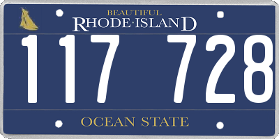 RI license plate 117728