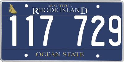 RI license plate 117729