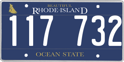 RI license plate 117732