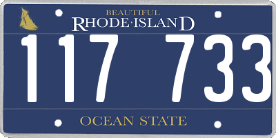 RI license plate 117733