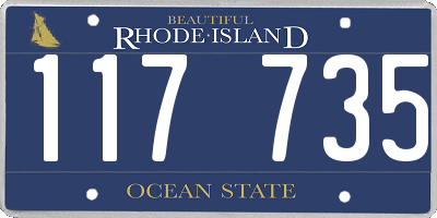 RI license plate 117735
