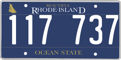 RI license plate 117737
