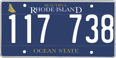 RI license plate 117738