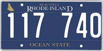 RI license plate 117740