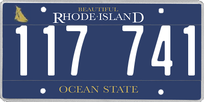 RI license plate 117741