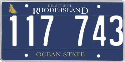 RI license plate 117743