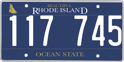 RI license plate 117745